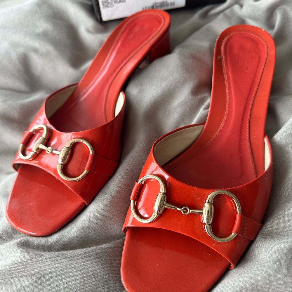 Orange Gucci Sandal size 8